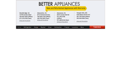 Desktop Screenshot of betterappliance.net